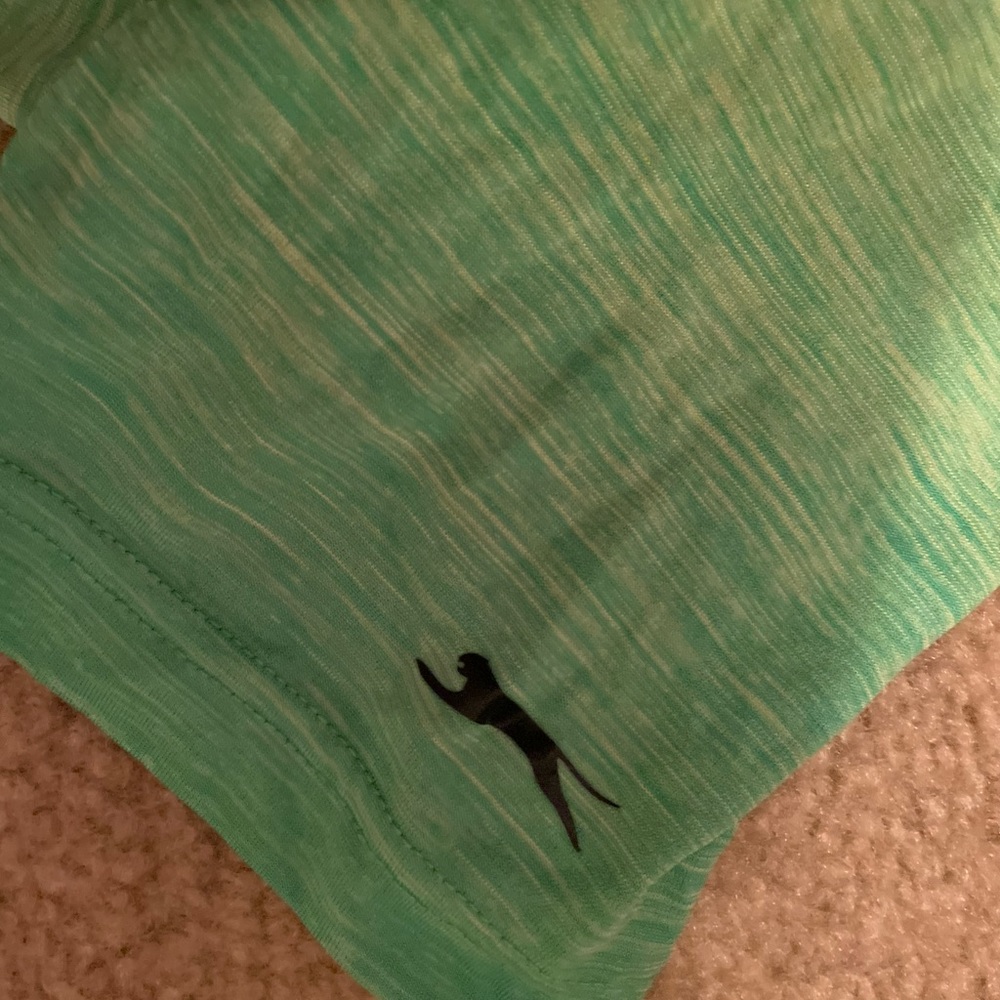 green golf shirt
